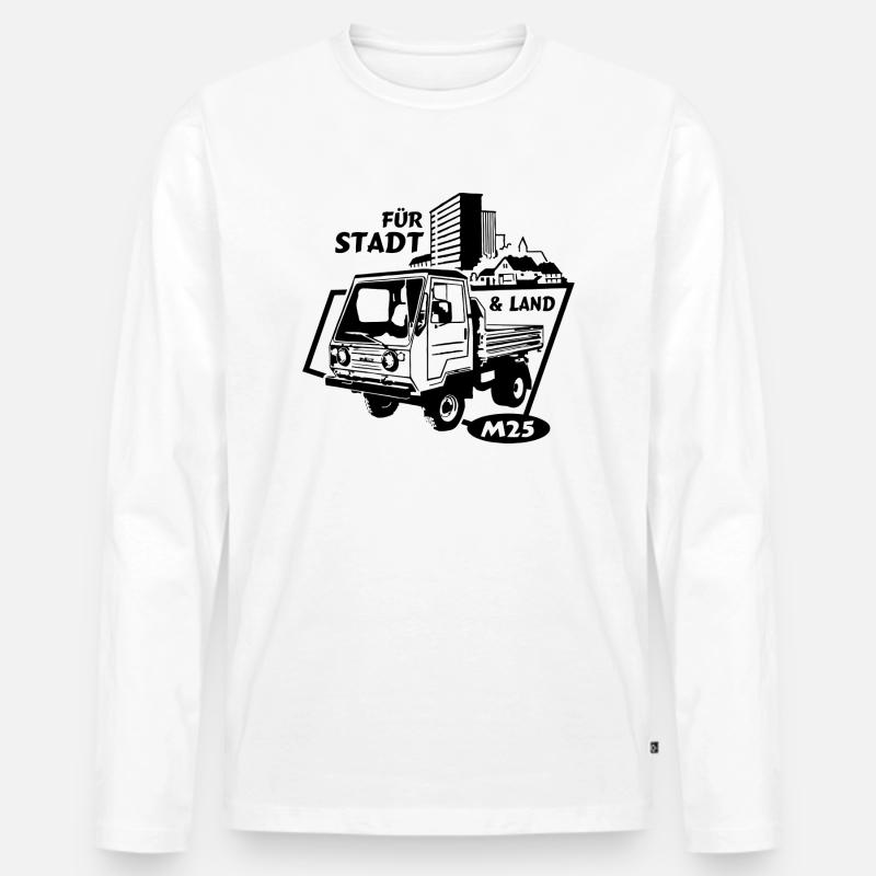Multicar M25 IFA Mobile - Männer Premium Bio Langarmshirt - Weiß