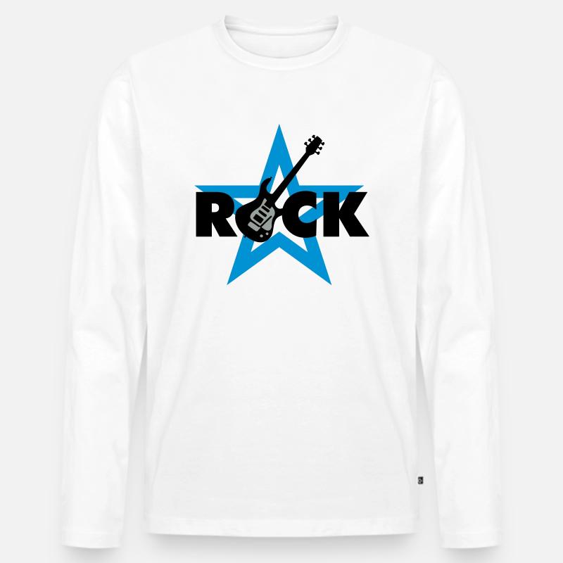 rock_star_042013_c_3c - Männer Premium Bio Langarmshirt - Weiß