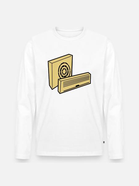 air _conditioning_c1 - Men's Premium Organic Long Sleeve Shirt - white