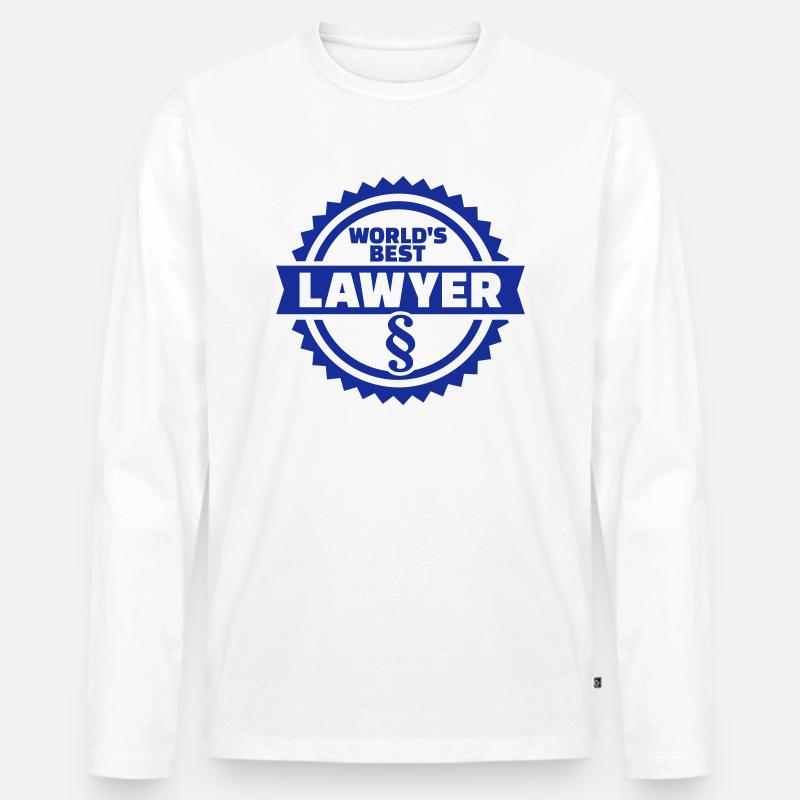 Anwalt - Männer Premium Bio Langarmshirt - Weiß