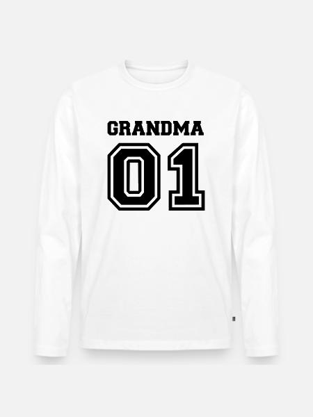 Oma - Männer Premium Bio Langarmshirt - Weiß