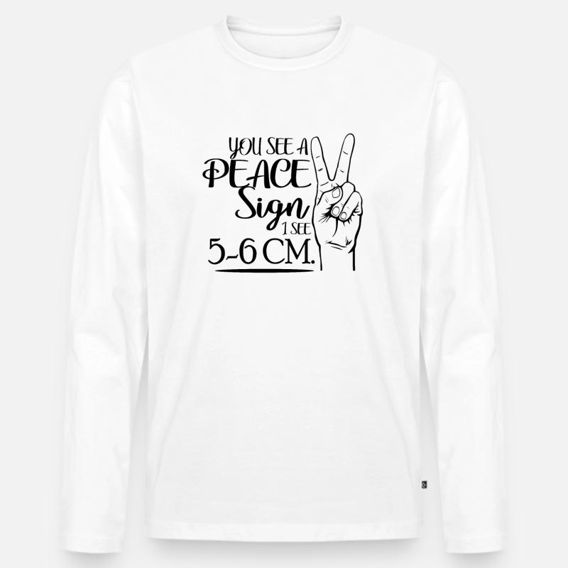 Hebammen Spruch - Männer Premium Bio Langarmshirt - Weiß