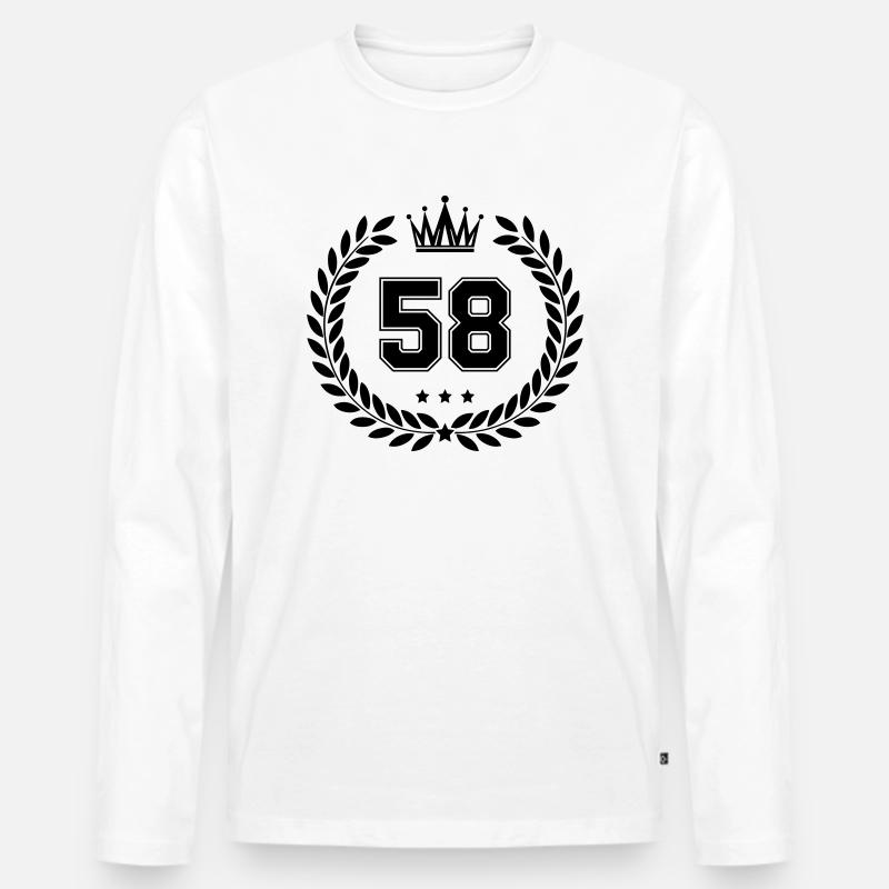 wappen 58 - Männer Premium Bio Langarmshirt - Weiß