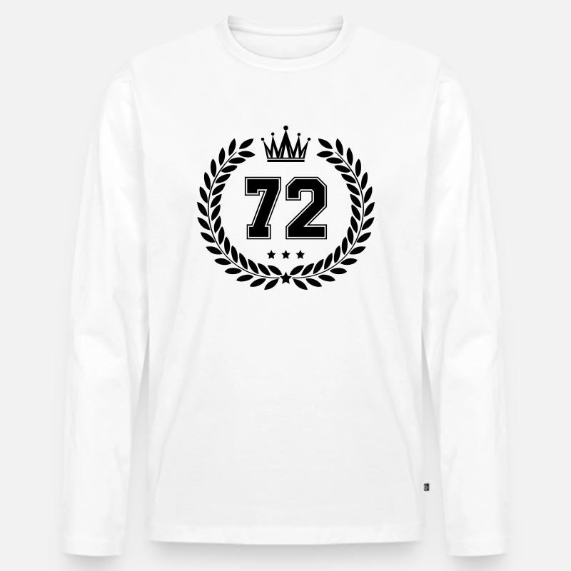 wappen 72 - Männer Premium Bio Langarmshirt - Weiß