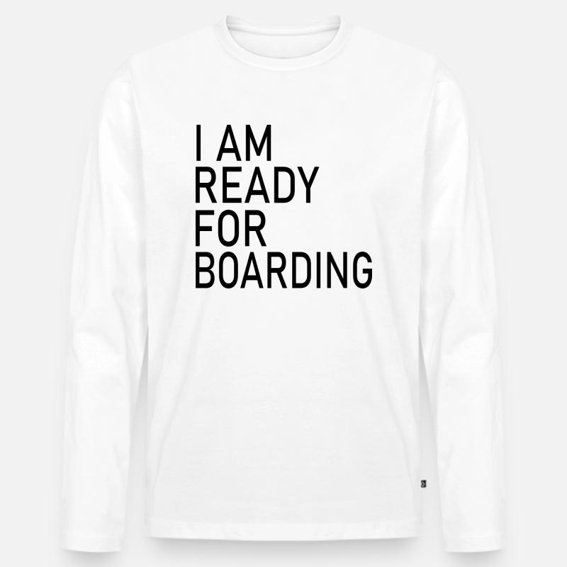 Snowboard Snowboarder - Männer Premium Bio Langarmshirt - Weiß