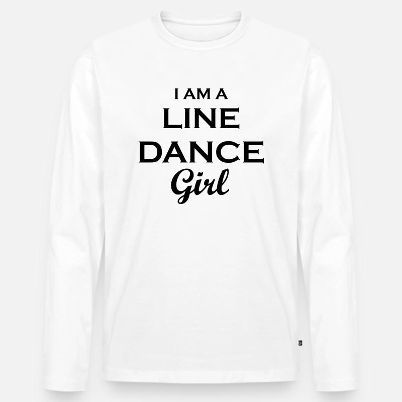 Dancing Dance Music - Männer Premium Bio Langarmshirt - Weiß
