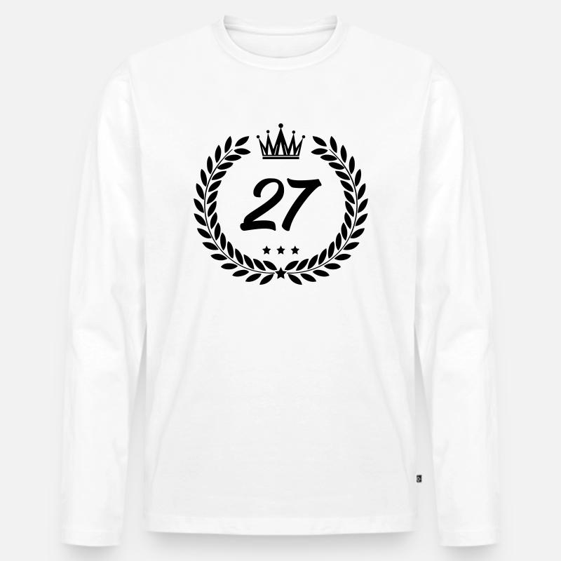 wappen 27 - Männer Premium Bio Langarmshirt - Weiß
