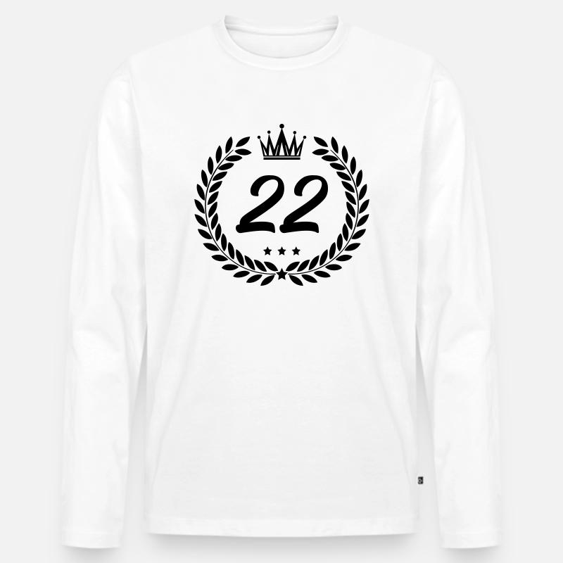 wappen 22 - Männer Premium Bio Langarmshirt - Weiß