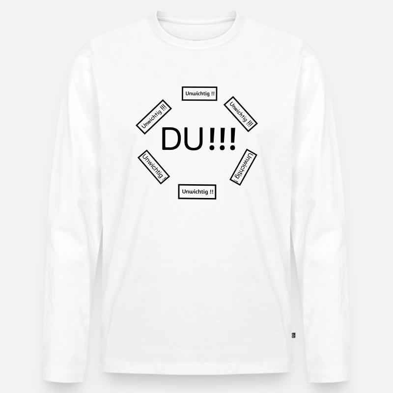 Du bist wichtig - Männer Premium Bio Langarmshirt - Weiß