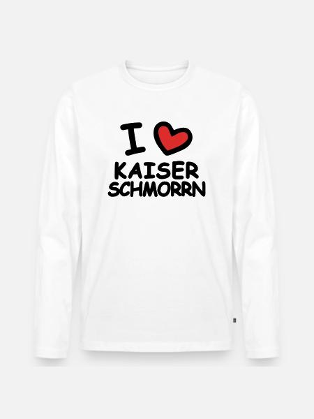 I Love Kaiserschmorrn - Men's Premium Organic Long Sleeve Shirt - white
