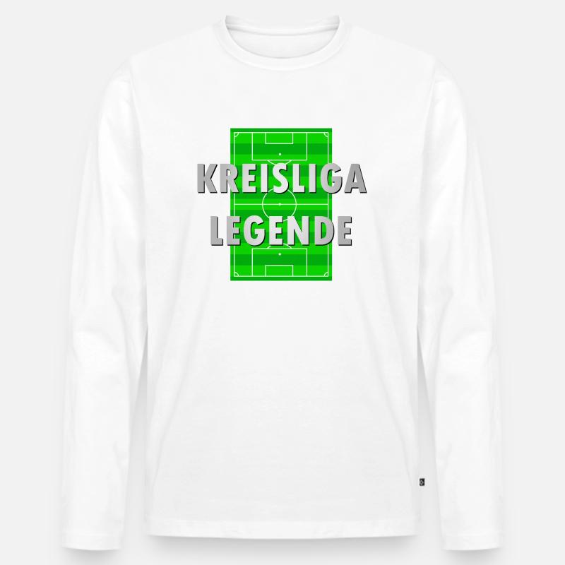 Kreisligalegende1 - Männer Premium Bio Langarmshirt - Weiß