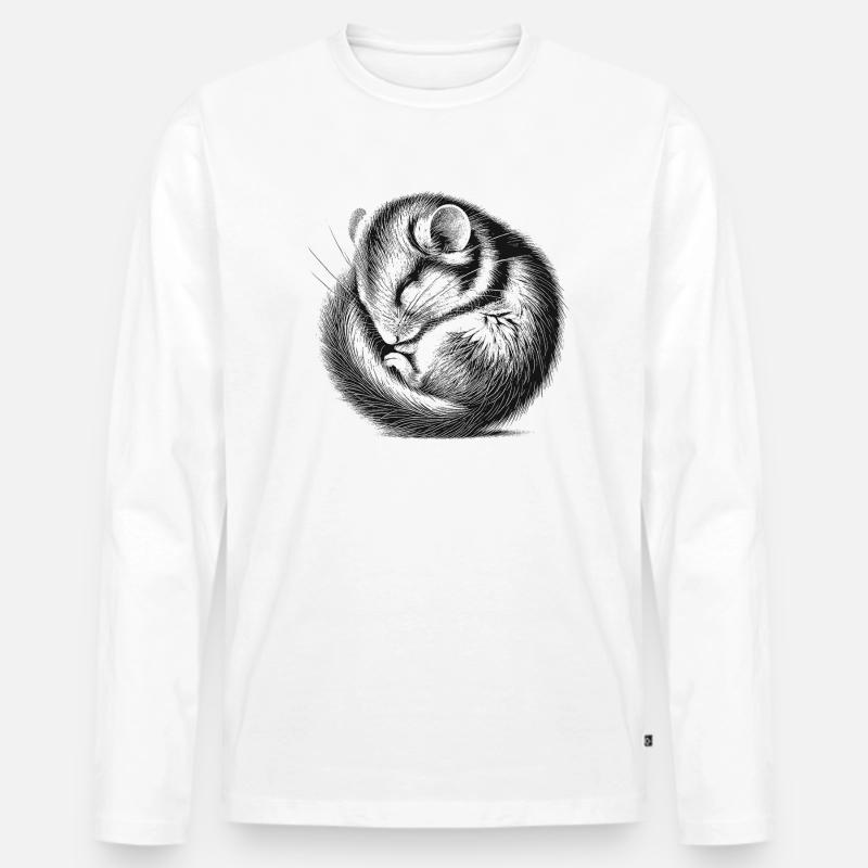Siebenschläfer - Männer Premium Bio Langarmshirt - Weiß