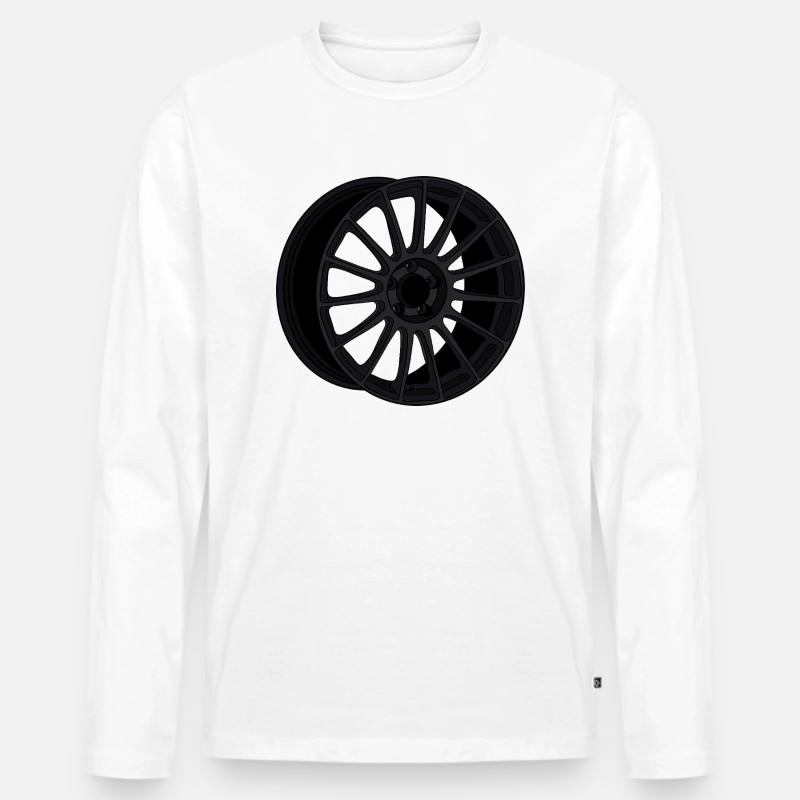 Felge - Männer Premium Bio Langarmshirt - Weiß
