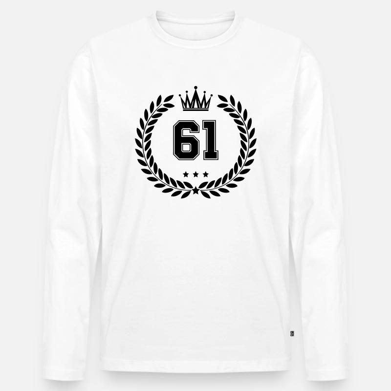 wappen 61 - Männer Premium Bio Langarmshirt - Weiß