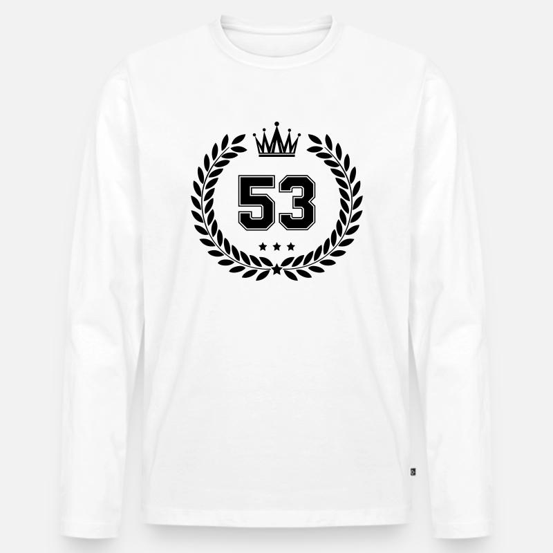 wappen 53 - Männer Premium Bio Langarmshirt - Weiß