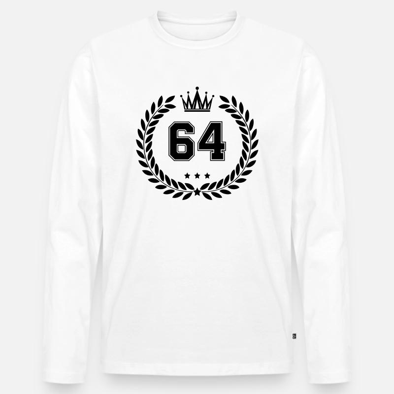 wappen 64 - Männer Premium Bio Langarmshirt - Weiß