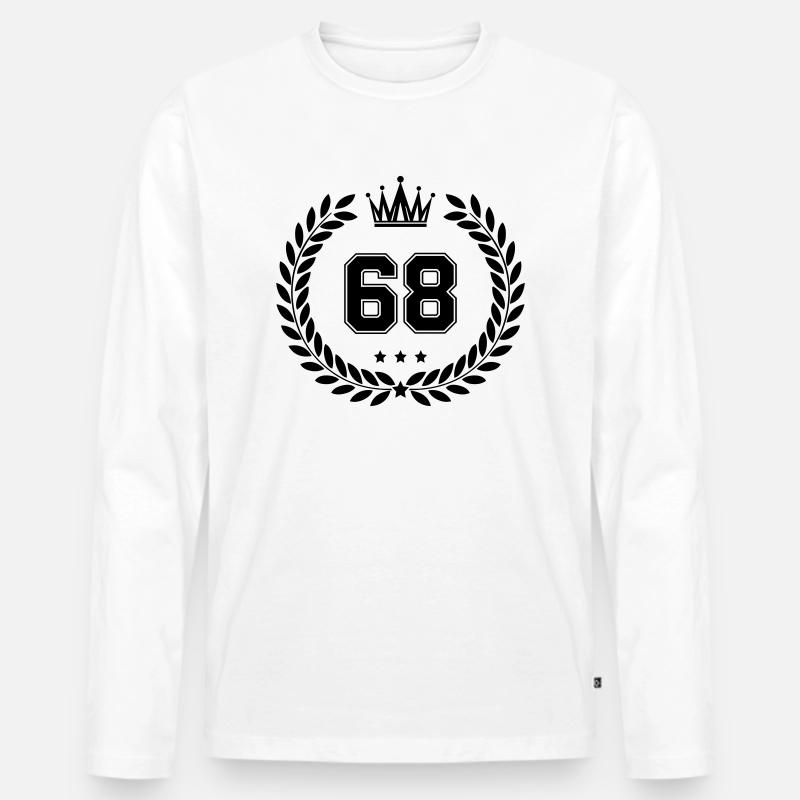 wappen 68 - Männer Premium Bio Langarmshirt - Weiß
