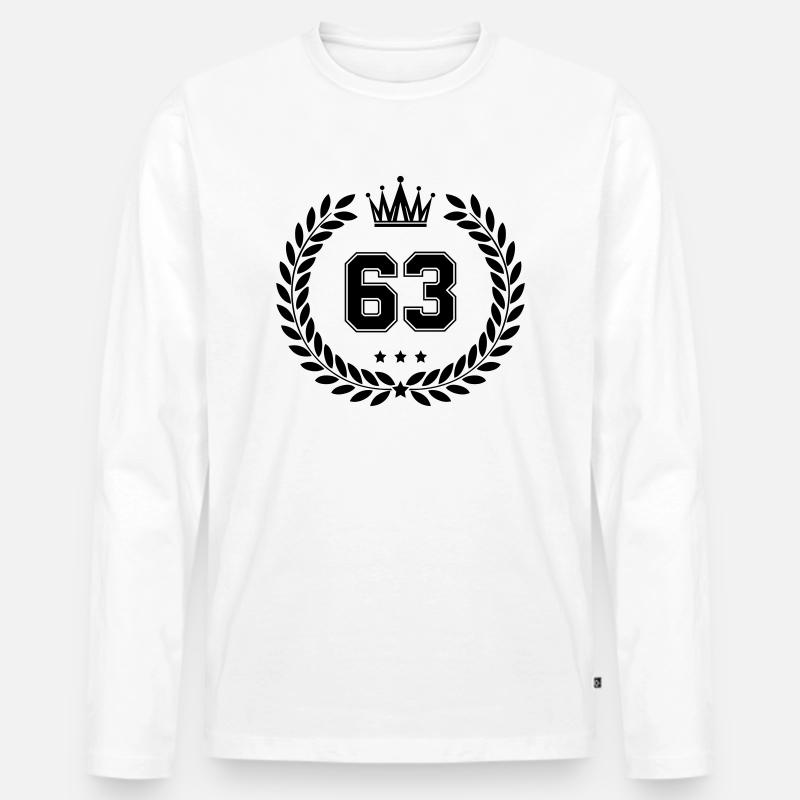 wappen 63 - Männer Premium Bio Langarmshirt - Weiß