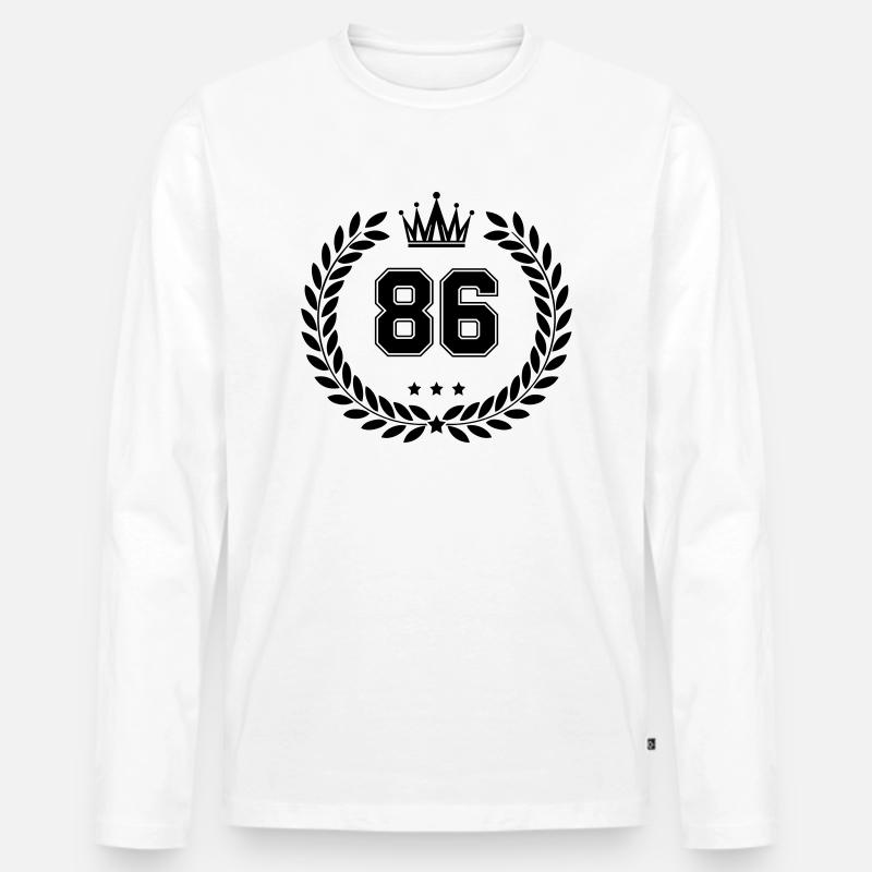 wappen 86 - Männer Premium Bio Langarmshirt - Weiß
