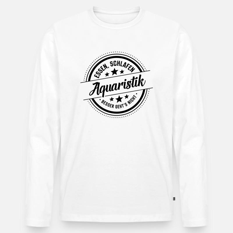 Aquaristik - Männer Premium Bio Langarmshirt - Weiß