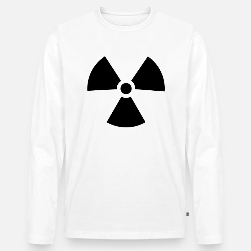 atomzeichen - Männer Premium Bio Langarmshirt - Weiß