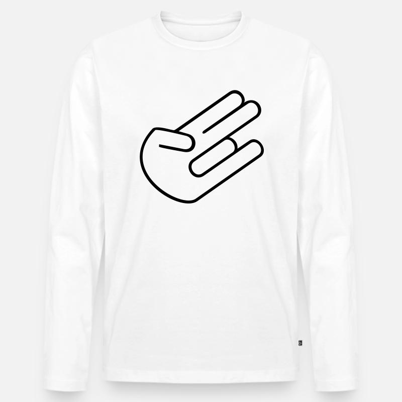 Shocker - Männer Premium Bio Langarmshirt - Weiß