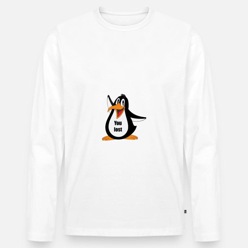 Pinguin-Game - Männer Premium Bio Langarmshirt - undefined