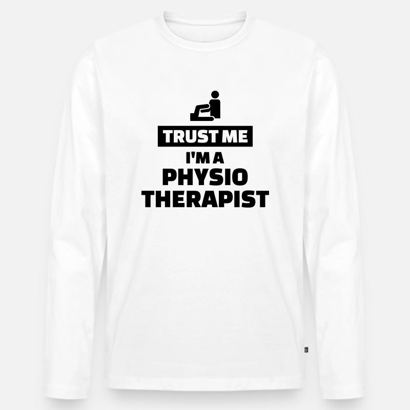 Physiotherapeut - Männer Premium Bio Langarmshirt - Weiß