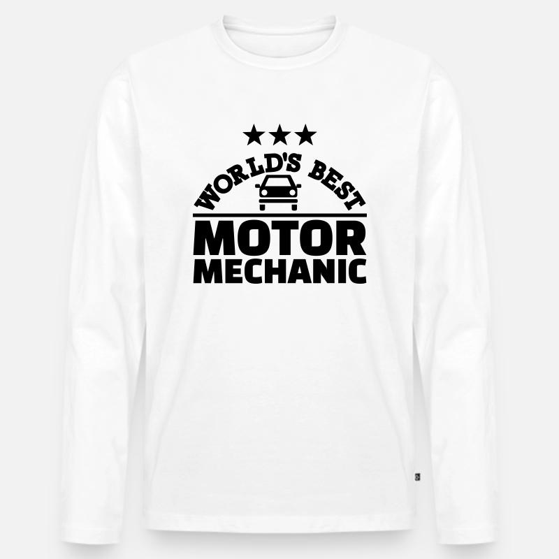 Mechatroniker - Männer Premium Bio Langarmshirt - Weiß