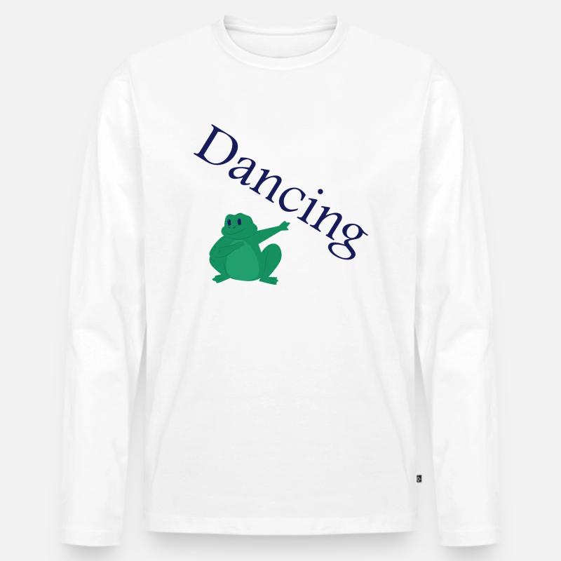 Dancing Dance Music - Männer Premium Bio Langarmshirt - Weiß