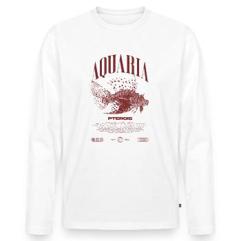 Rotfeuerfisch Marine Fish Keeper Moderne Streetwear - Männer Premium Bio Langarmshirt - Weiß - Vorne - Nico (187cm)
