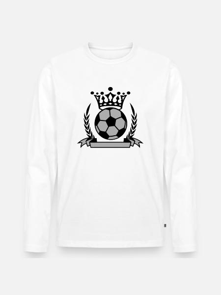 fussball banner - Men's Premium Organic Long Sleeve Shirt - white