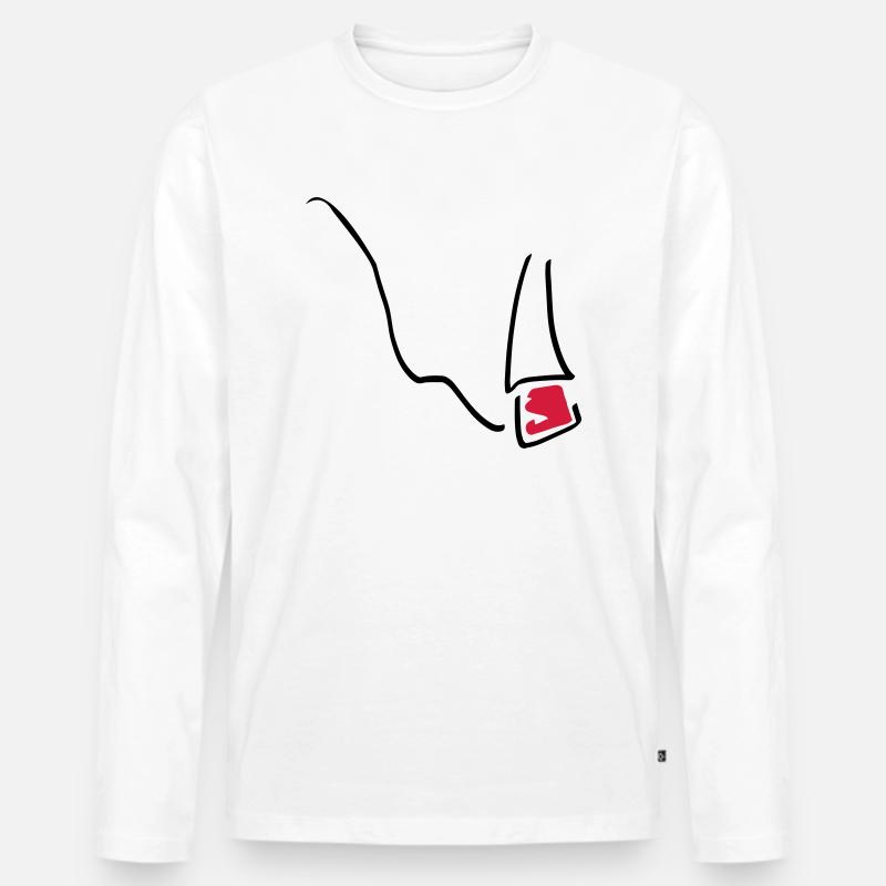 cigarette_01 - Männer Premium Bio Langarmshirt - Weiß