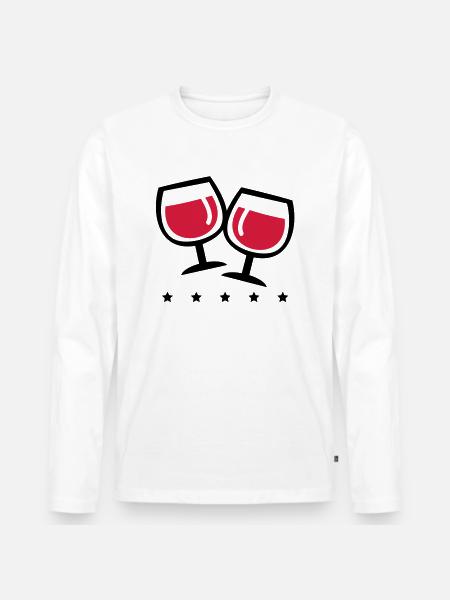 wein_symbol_pp2 - Men's Premium Organic Long Sleeve Shirt - white