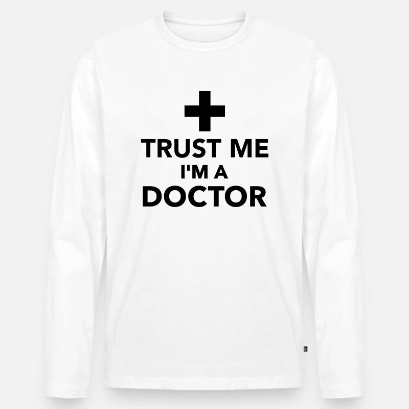 Arzt - Männer Premium Bio Langarmshirt - Weiß