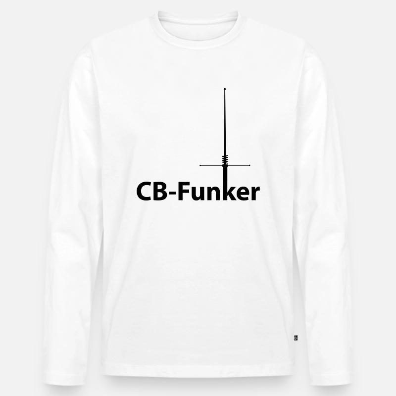 CB1 - Männer Premium Bio Langarmshirt - Weiß