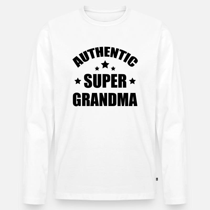 Großmütter / Oma / Mami / Großmutter / Mamy - Männer Premium Bio Langarmshirt - Weiß