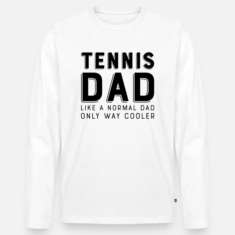 Tennis - Männer Premium Bio Langarmshirt - Weiß