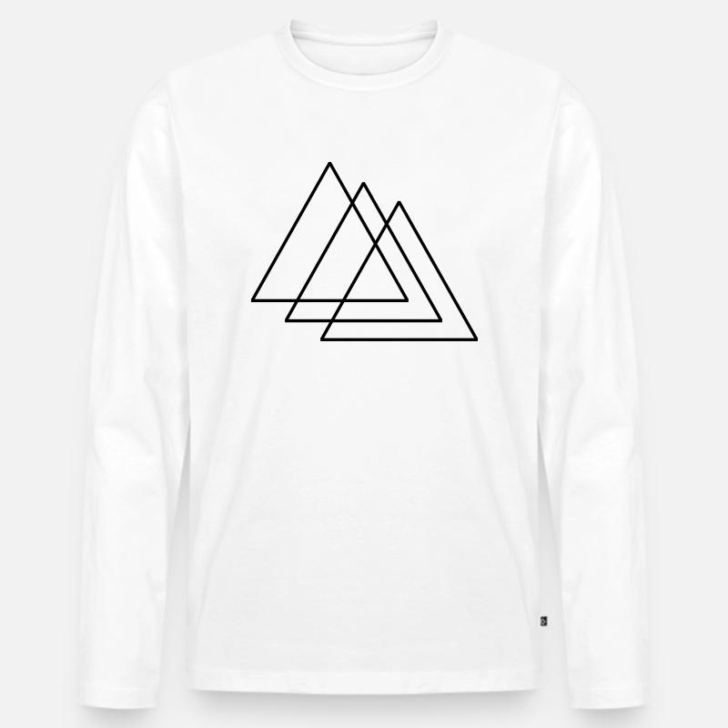Trinity - Männer Premium Bio Langarmshirt - Weiß