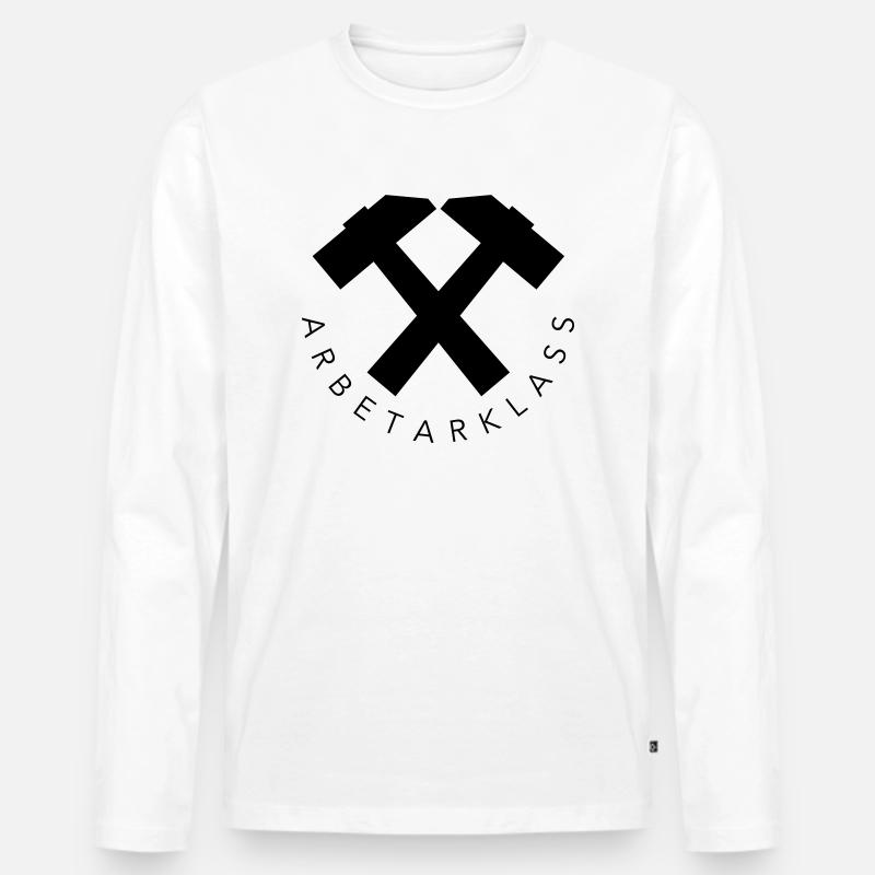 Arbeiterklasse - Männer Premium Bio Langarmshirt - Weiß