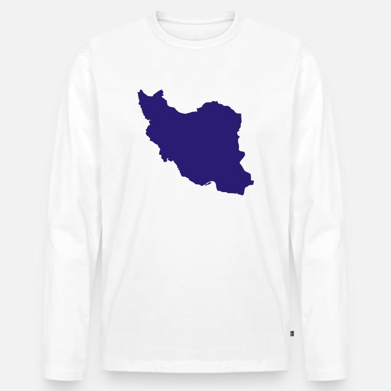 Iran - Männer Premium Bio Langarmshirt - Weiß