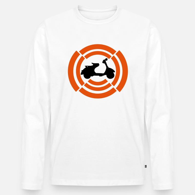 motorroller - Männer Premium Bio Langarmshirt - Weiß