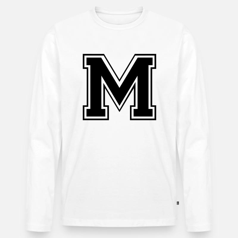 m - Männer Premium Bio Langarmshirt - Weiß