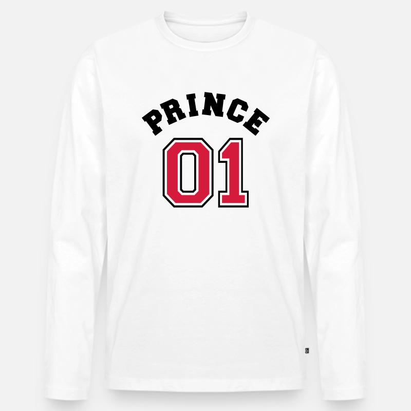 Princess 01 - Männer Premium Bio Langarmshirt - Weiß