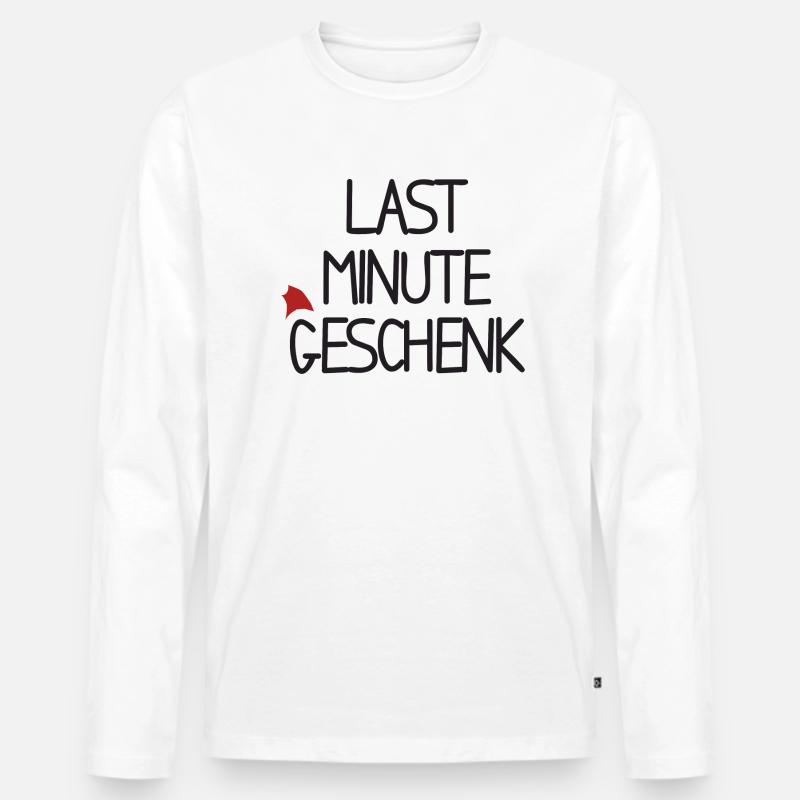 Last Minute Geschenk - Männer Premium Bio Langarmshirt - Weiß