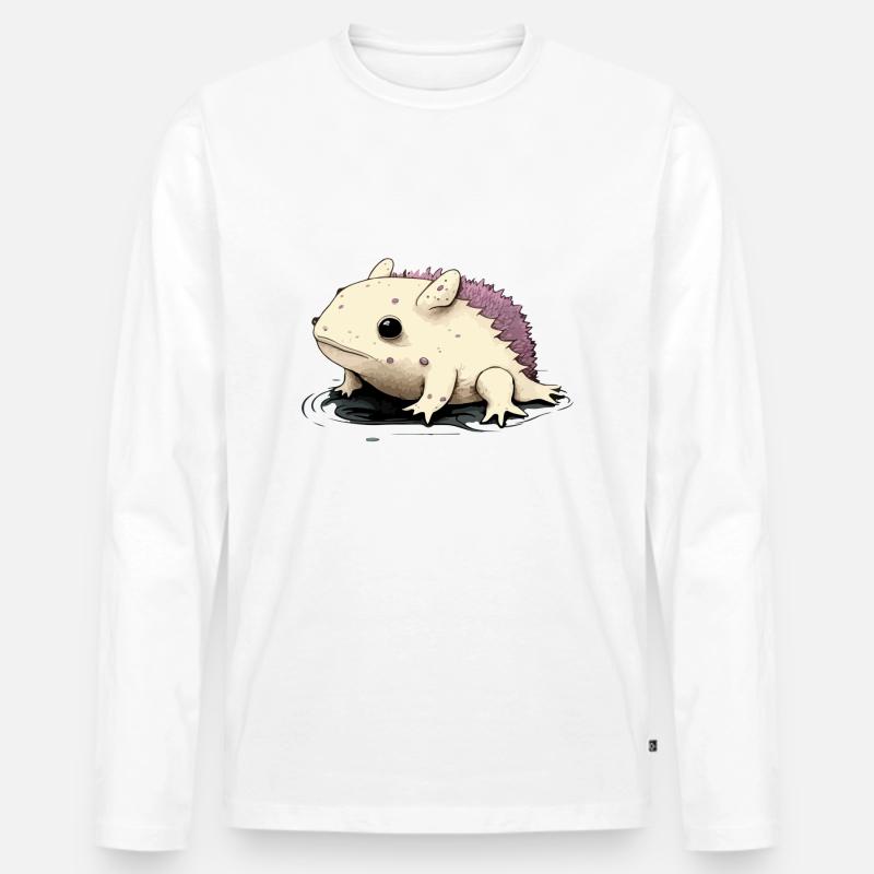 Axolotl - Männer Premium Bio Langarmshirt - Weiß