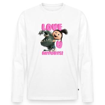 Minions Agnes And Kyle Love U Anyways! - Men's Premium Organic Long Sleeve Shirt - white - Front - Nico (187cm)