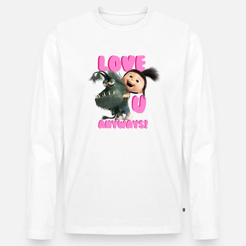 Minions Agnes con Kyle ti amano comunque! - Maglia a manica lunga ecologica premium da uomo - bianco