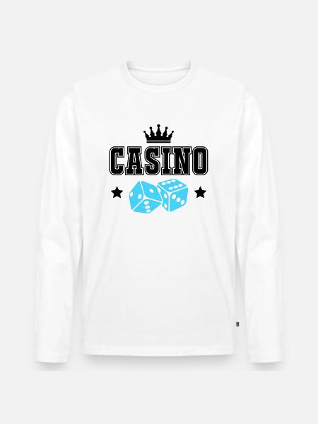 casino - Männer Premium Bio Langarmshirt - Weiß