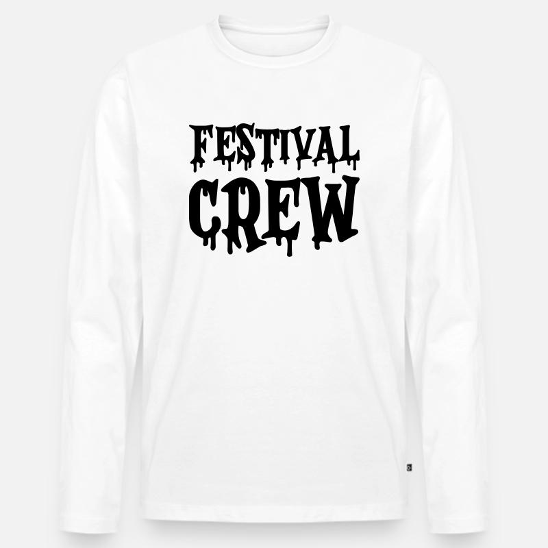 festival crew - Männer Premium Bio Langarmshirt - Weiß